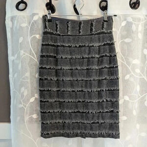 Trina Turk Fringe Pencil Skirt, Fully Lined, Size XS